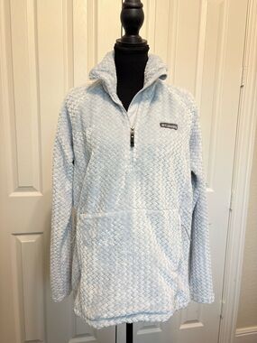 Columbia Pale Blue Plush 1/4 Zip Pullover